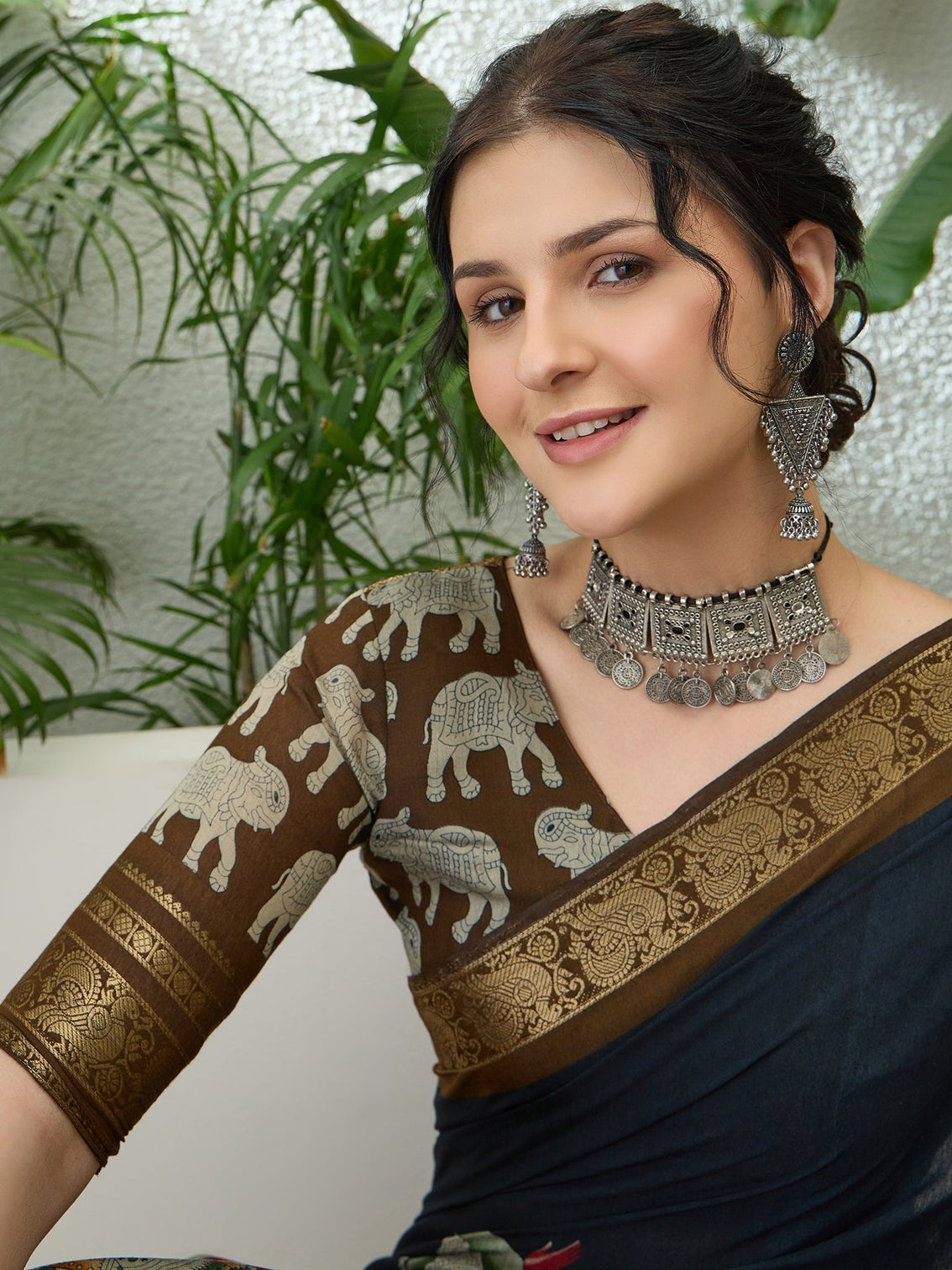 Svarika Comfortable PV Cotton Saree for Daily & Festive Wear
