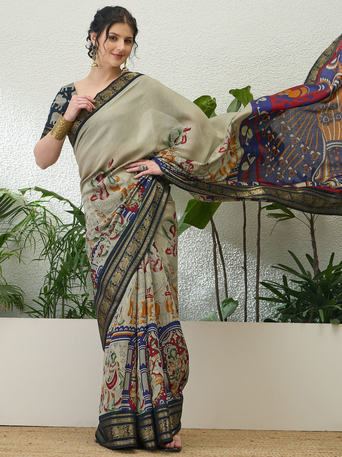 Svarika Comfortable PV Cotton Saree for Daily & Festive Wear