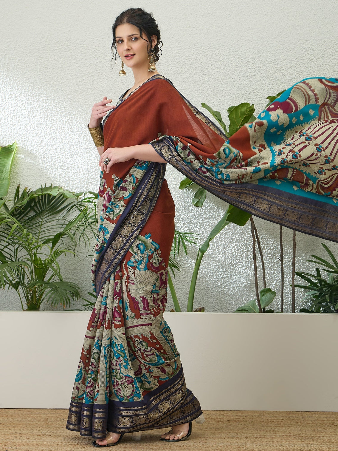 Svarika Comfortable PV Cotton Saree for Daily & Festive Wear