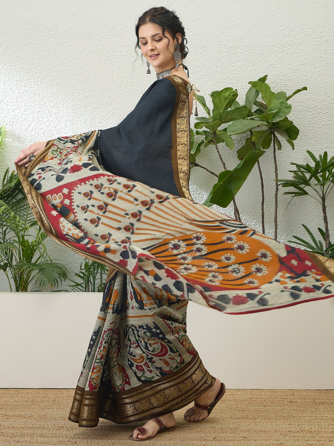 Svarika Comfortable PV Cotton Saree for Daily & Festive Wear