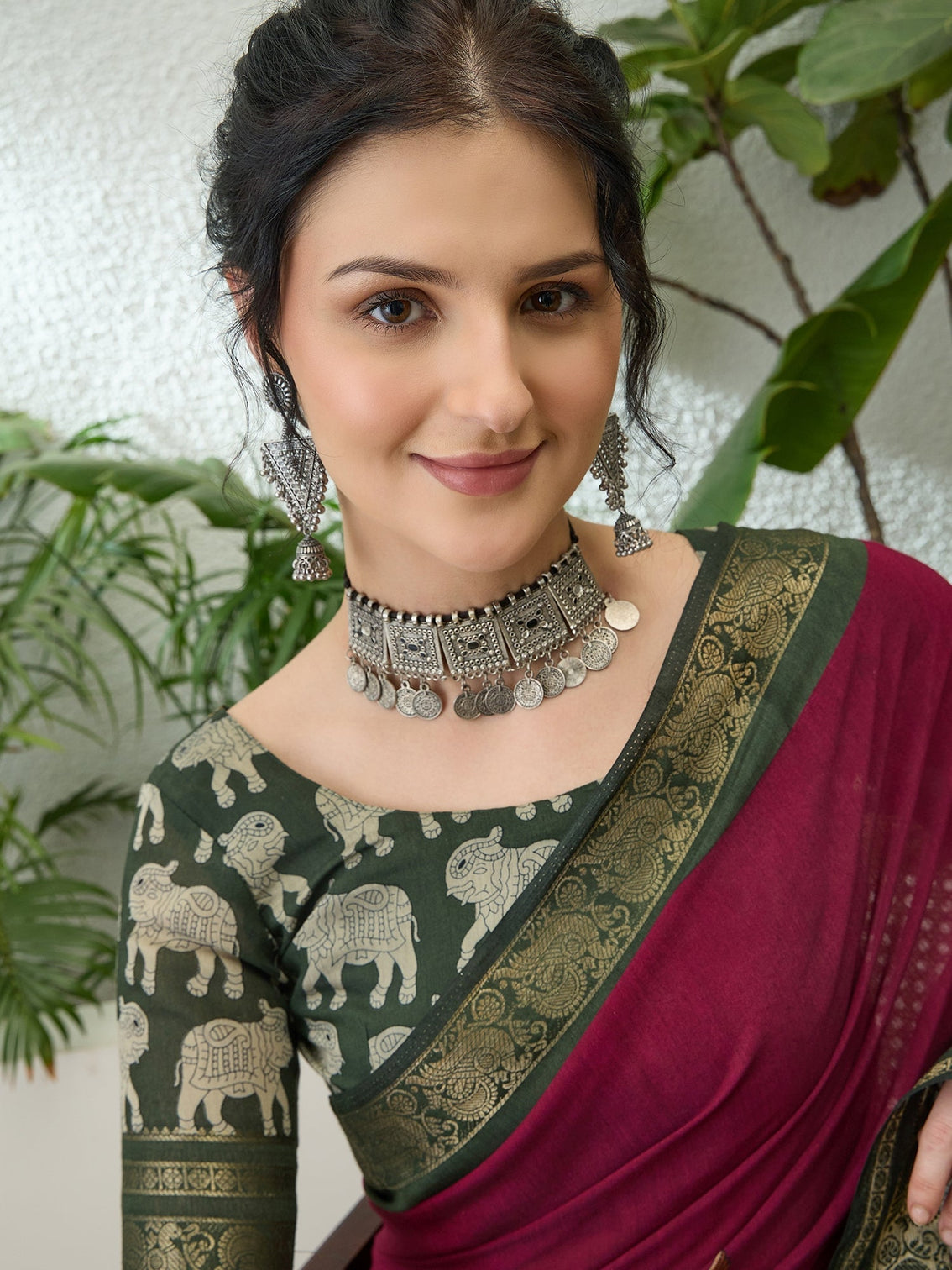 Svarika Comfortable PV Cotton Saree for Daily & Festive Wear