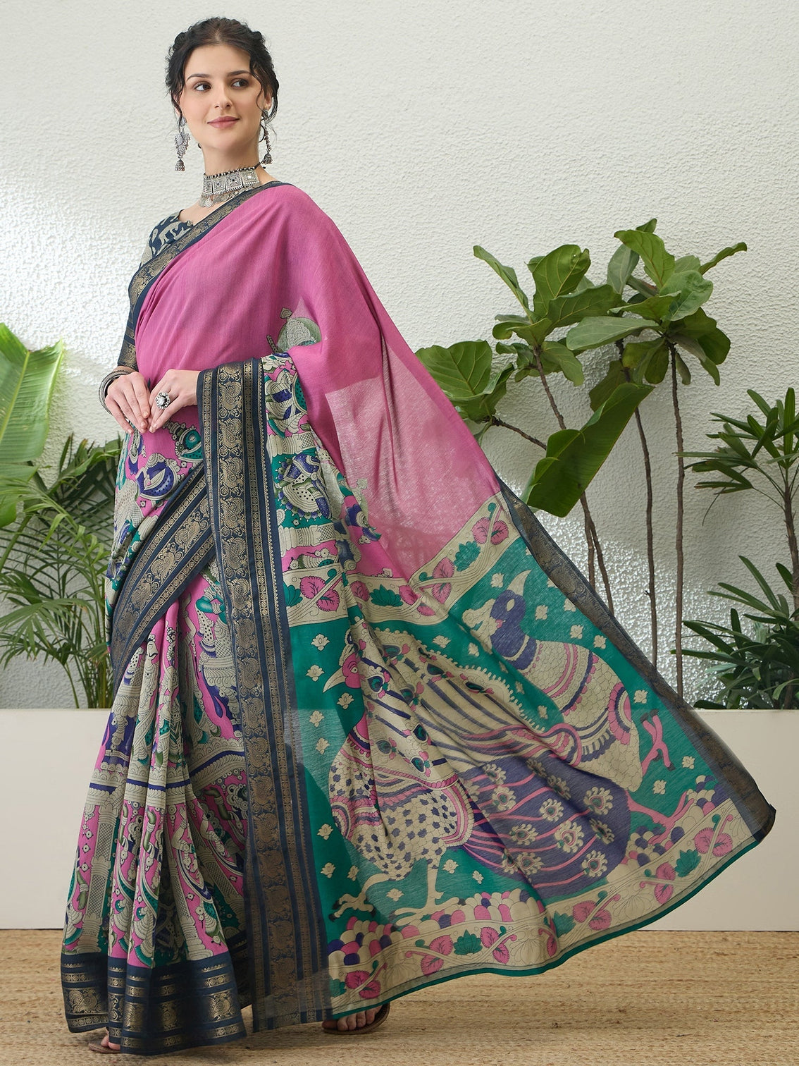 Svarika Comfortable PV Cotton Saree for Daily & Festive Wear