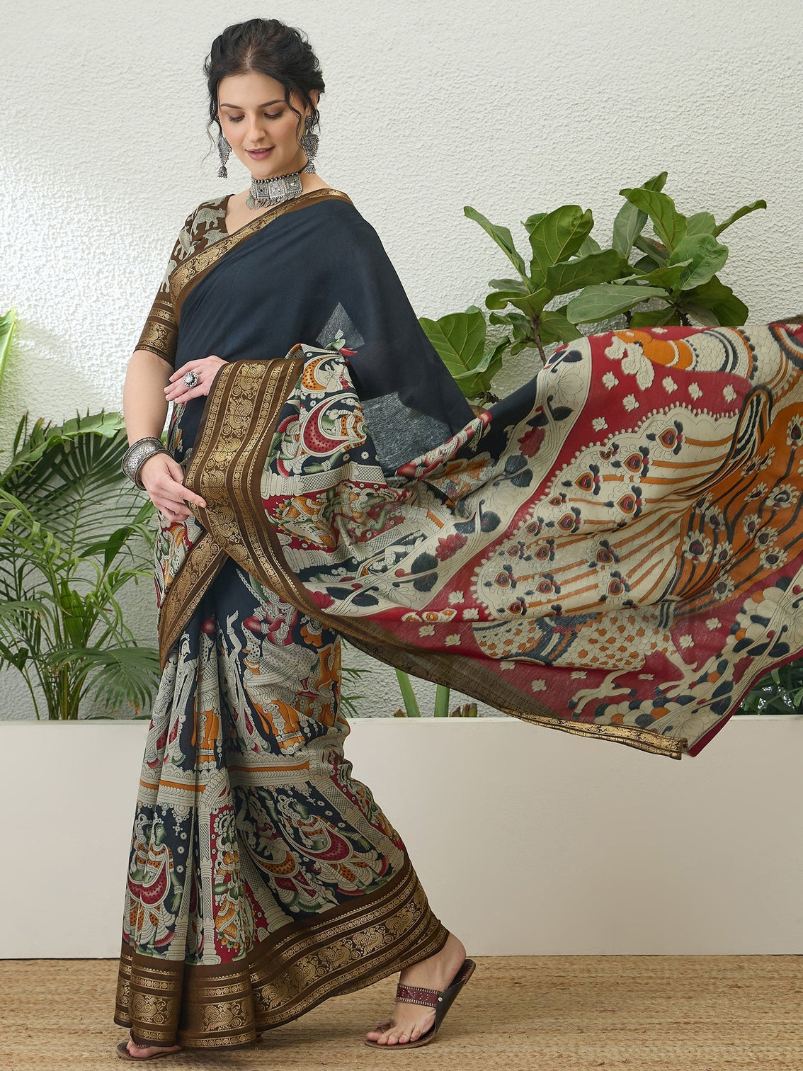 Svarika Comfortable PV Cotton Saree for Daily & Festive Wear