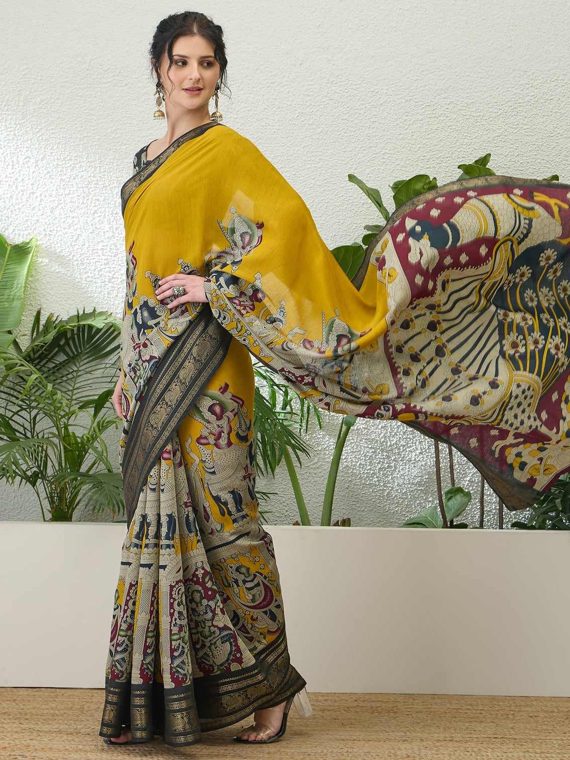 Svarika Comfortable PV Cotton Saree for Daily & Festive Wear
