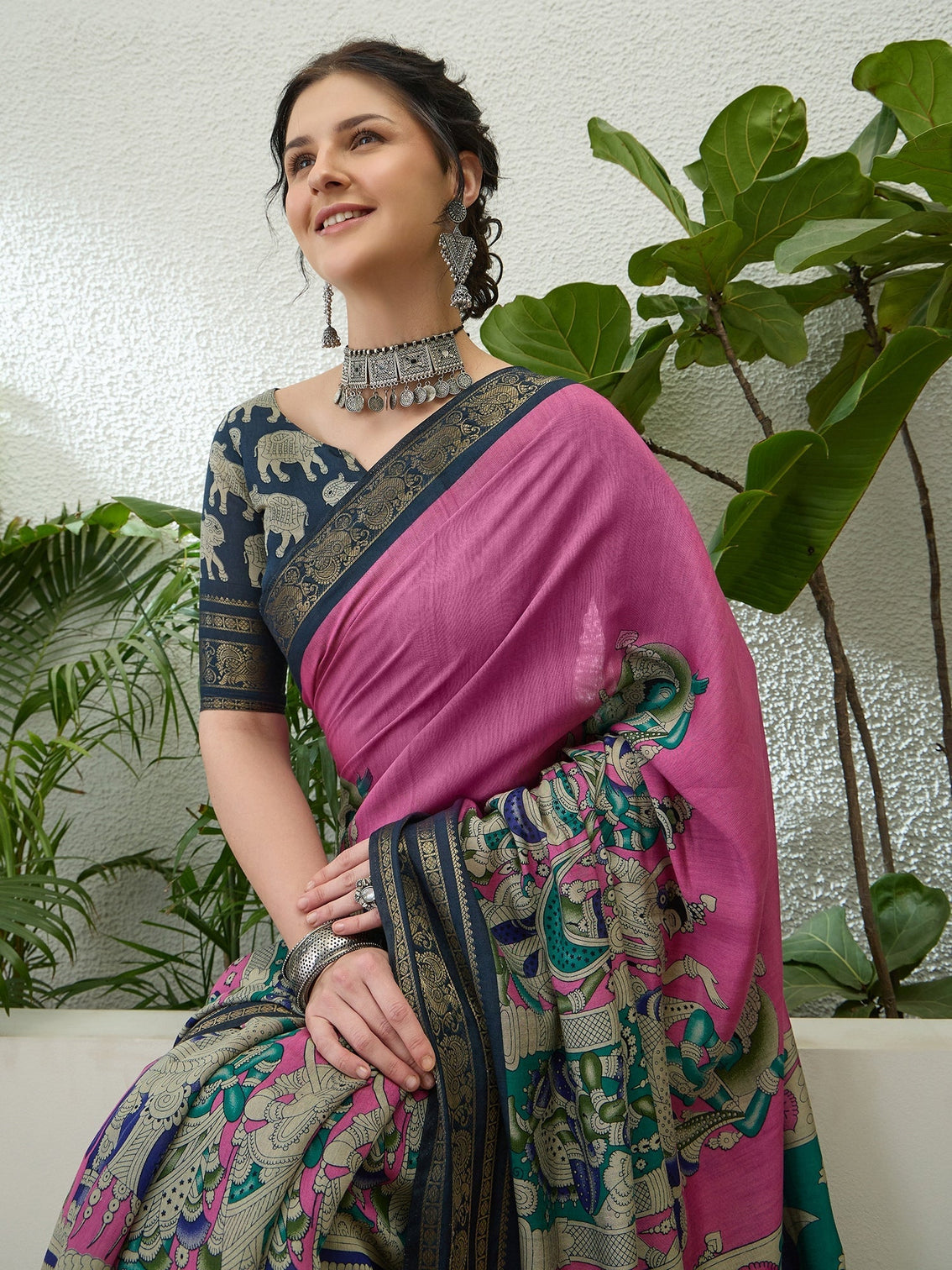Svarika Comfortable PV Cotton Saree for Daily & Festive Wear