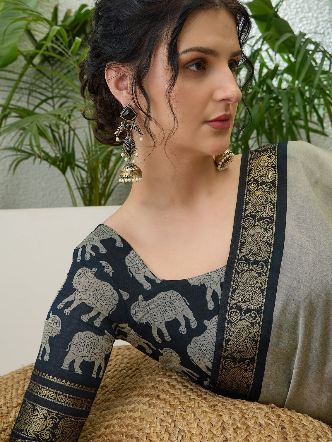 Svarika Comfortable PV Cotton Saree for Daily & Festive Wear