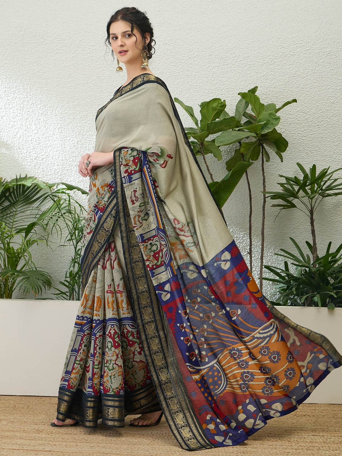 Svarika Comfortable PV Cotton Saree for Daily & Festive Wear