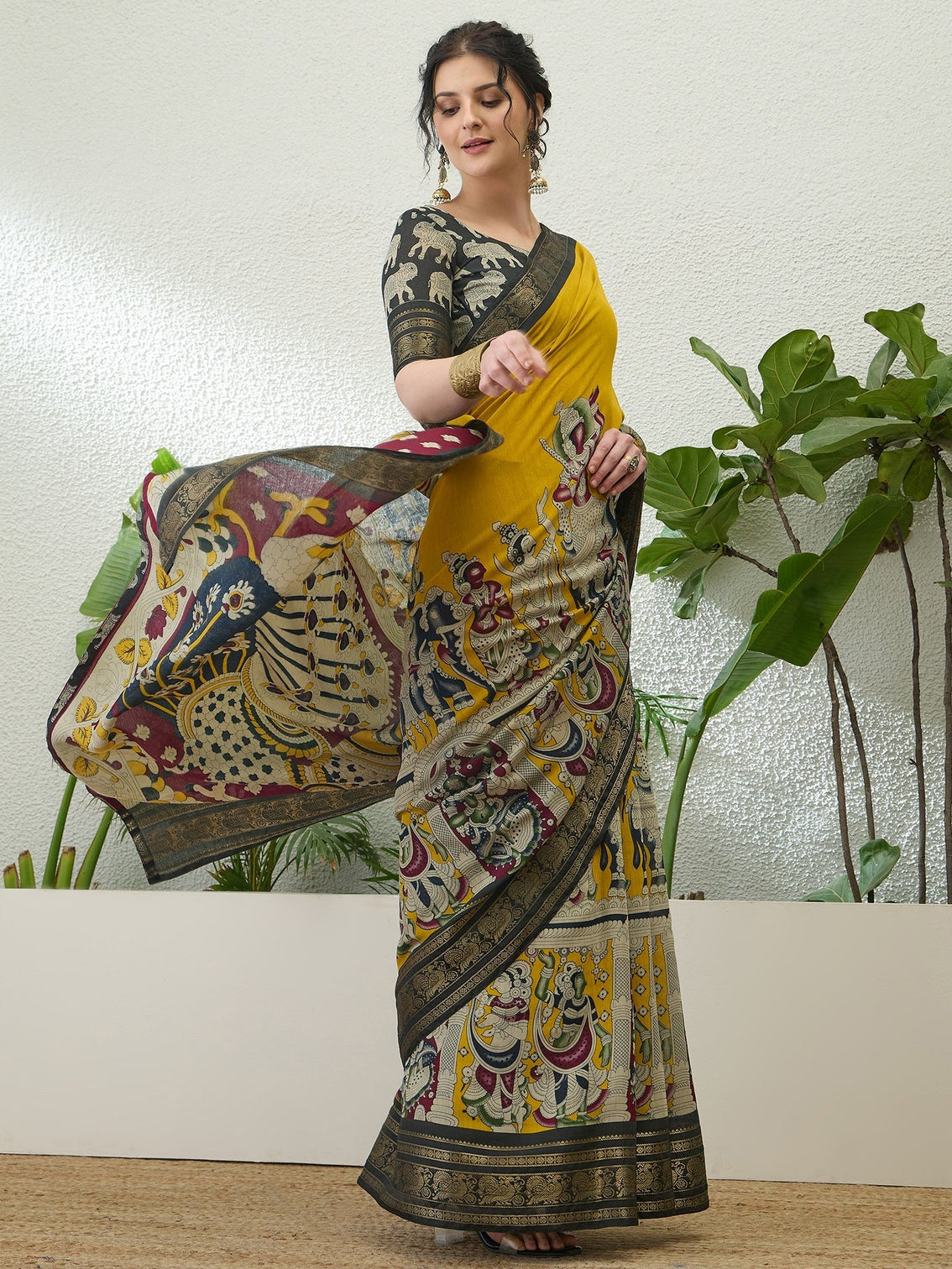 Svarika Comfortable PV Cotton Saree for Daily & Festive Wear