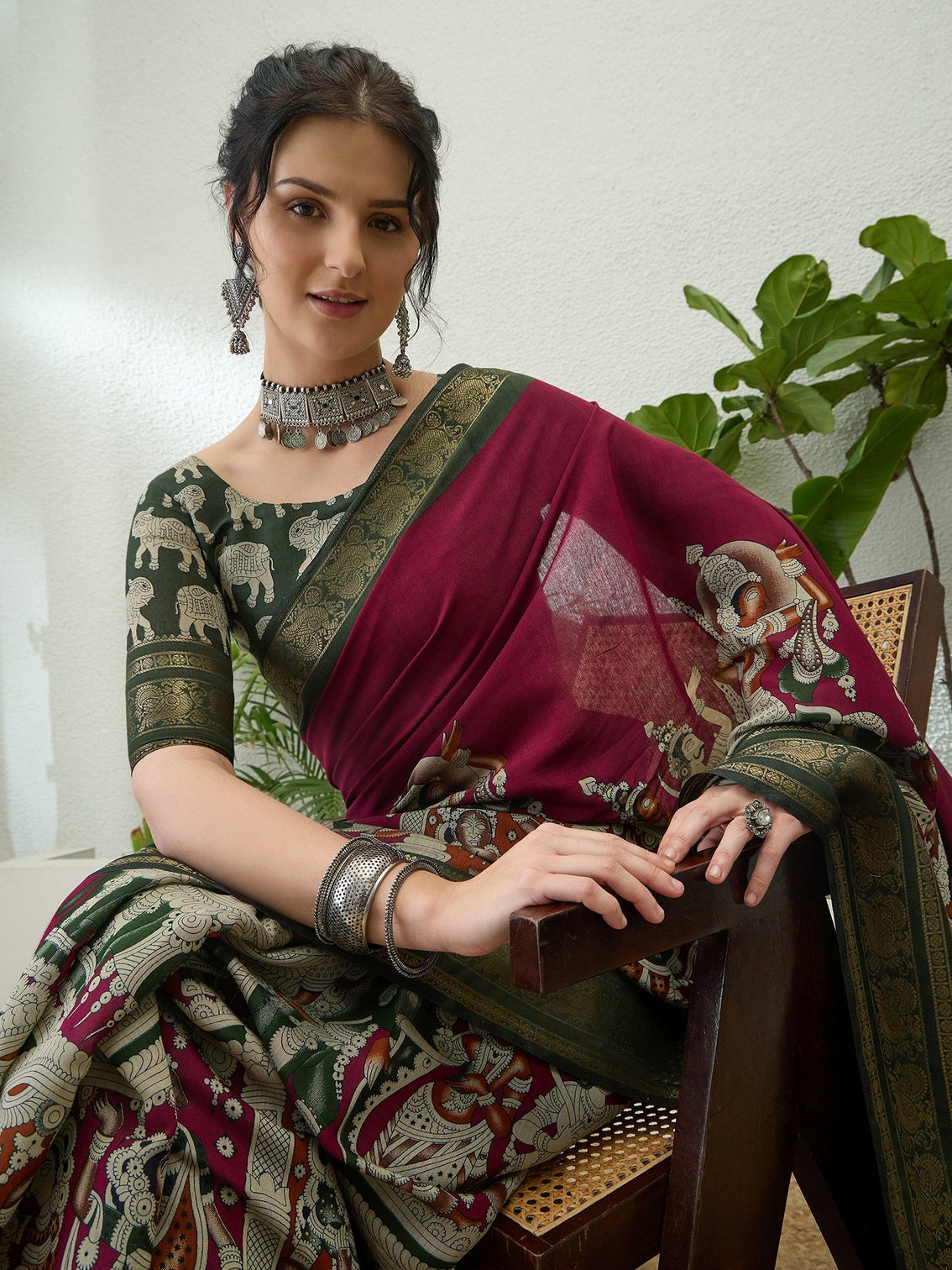 Svarika Comfortable PV Cotton Saree for Daily & Festive Wear