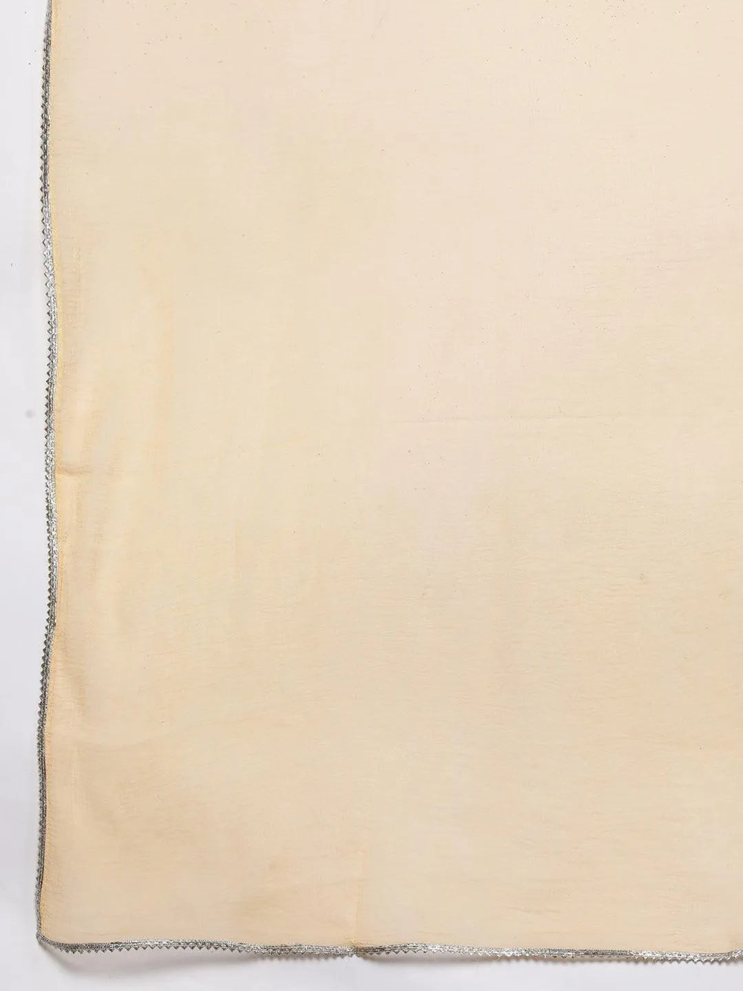 Mameraa Tan Printed Silk Blend Straight Kurta With Trousers & Dupatta