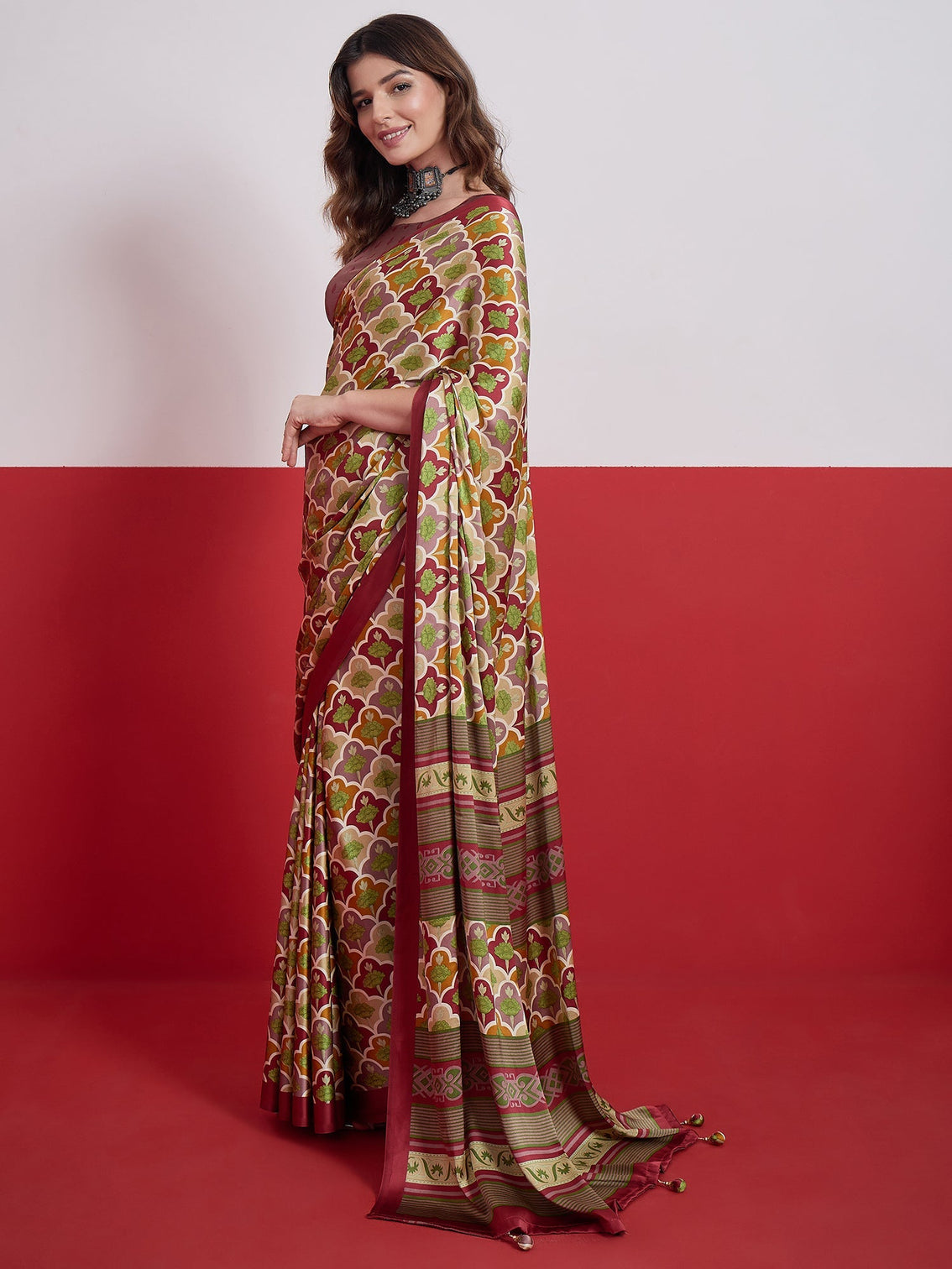Tanirika Stylish Semi Modal Saree for Party & Festive Wear
