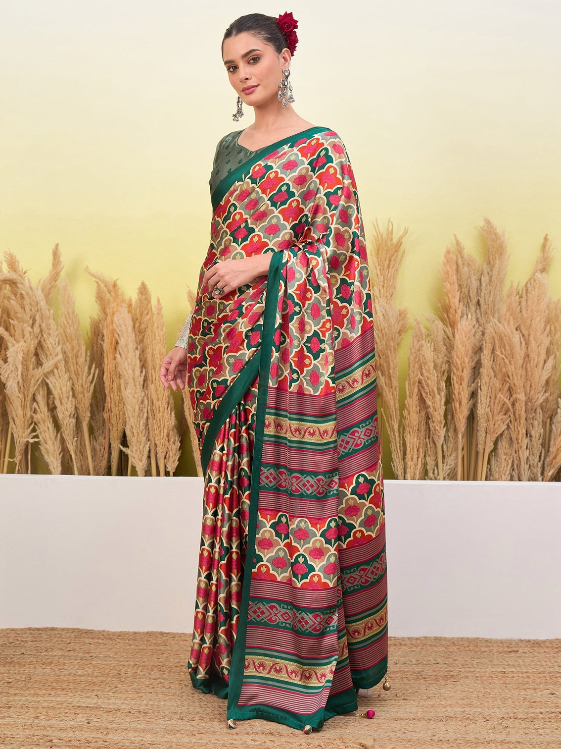 Tanirika Stylish Semi Modal Saree for Party & Festive Wear