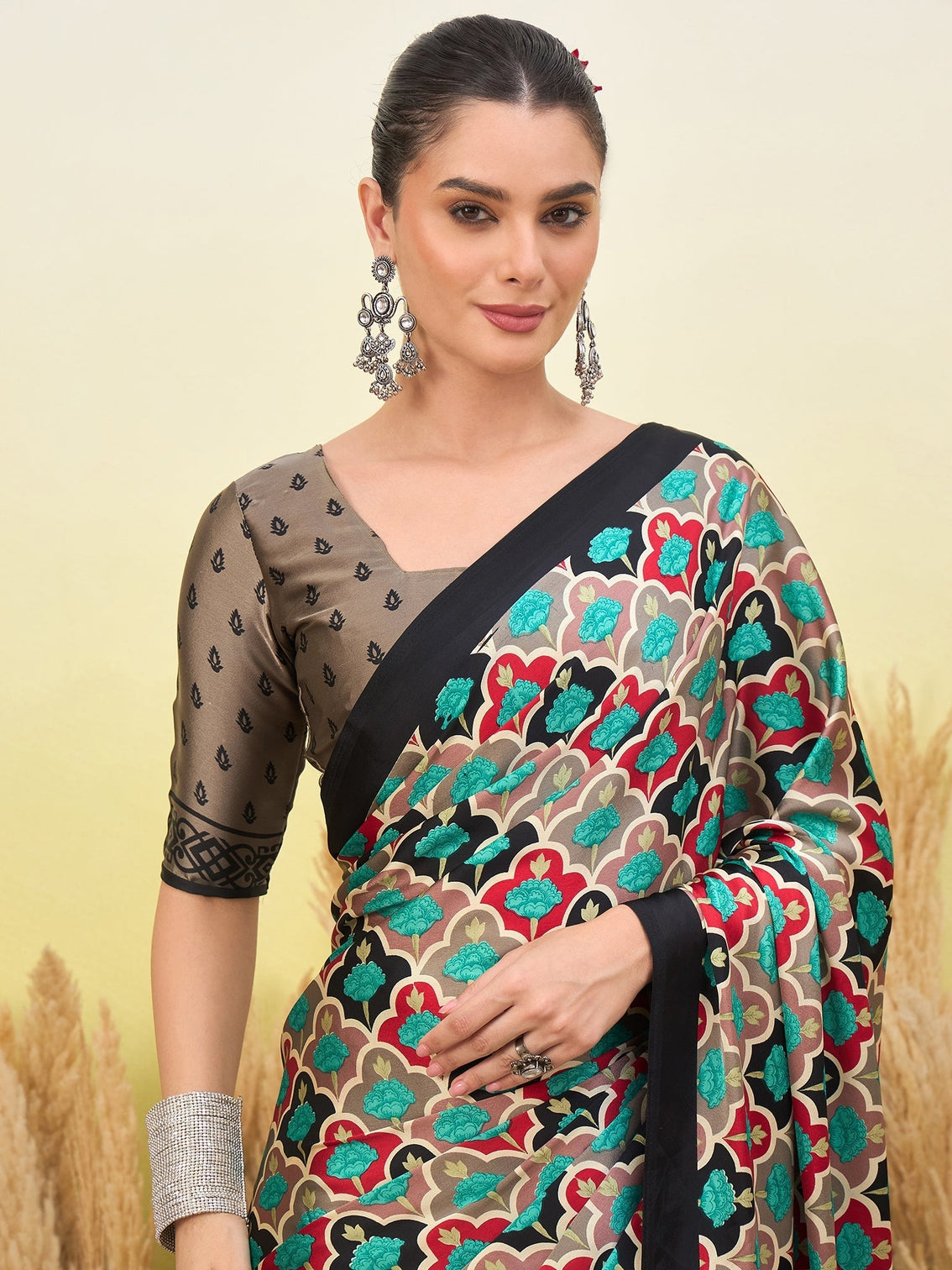 Tanirika Stylish Semi Modal Saree for Party & Festive Wear