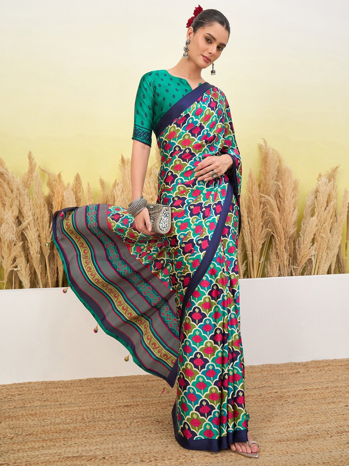 Tanirika Stylish Semi Modal Saree for Party & Festive Wear