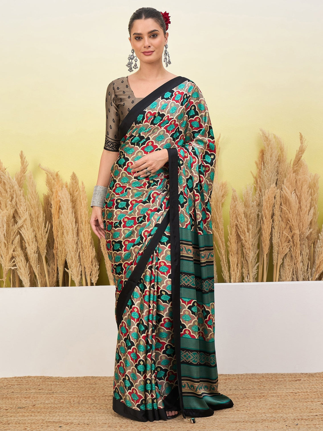 Tanirika Stylish Semi Modal Saree for Party & Festive Wear