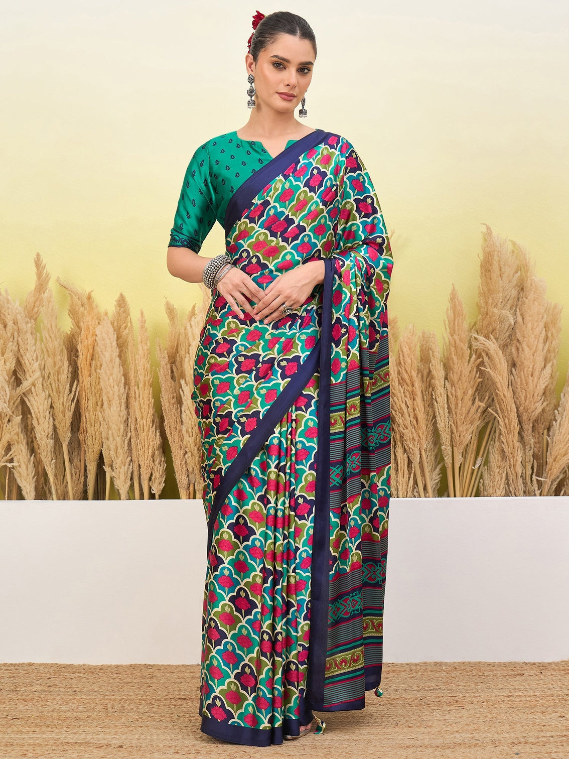Tanirika Stylish Semi Modal Saree for Party & Festive Wear