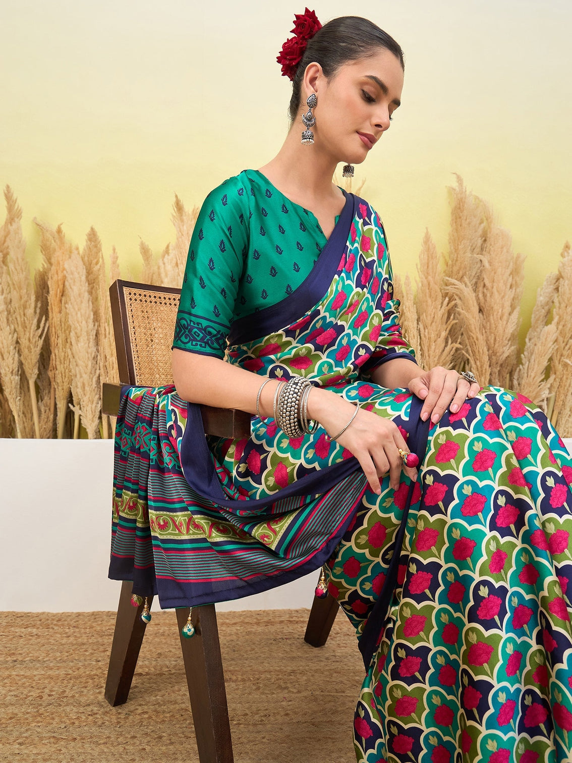 Tanirika Stylish Semi Modal Saree for Party & Festive Wear