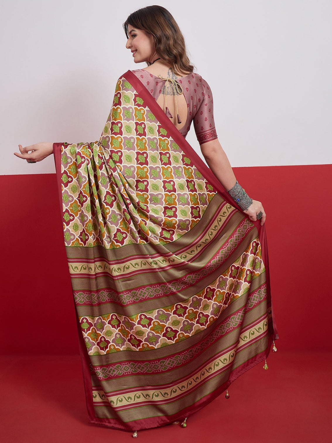 Tanirika Stylish Semi Modal Saree for Party & Festive Wear