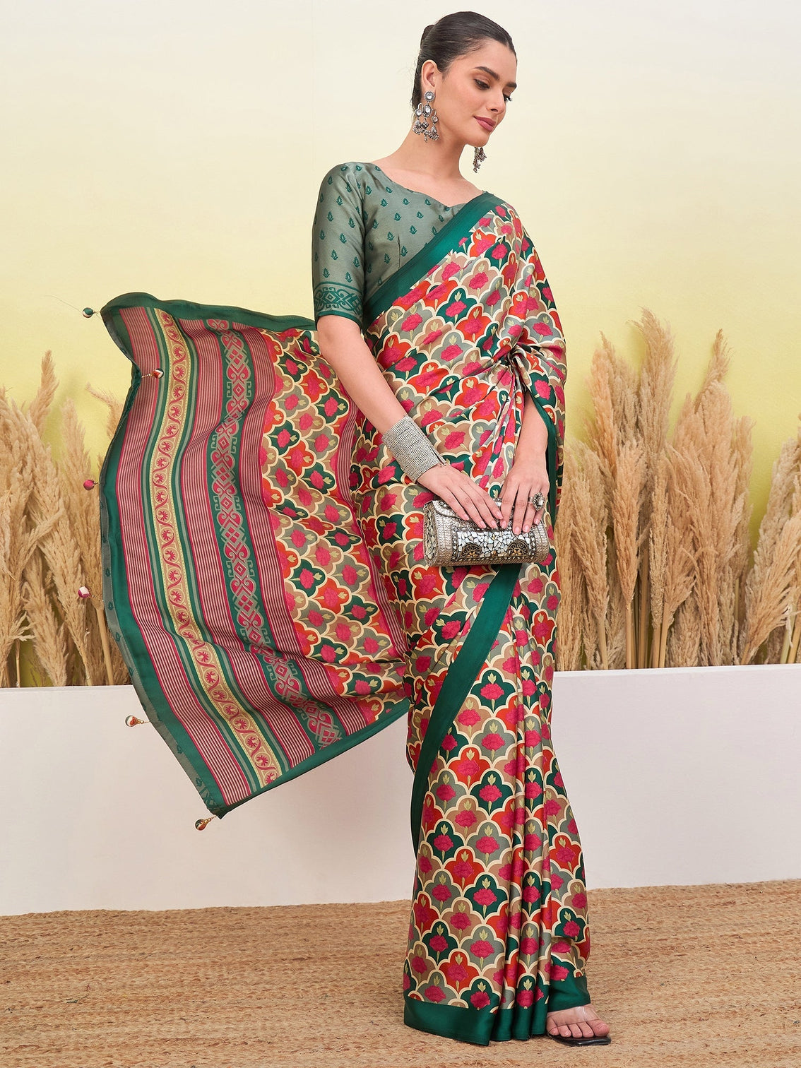 Tanirika Stylish Semi Modal Saree for Party & Festive Wear