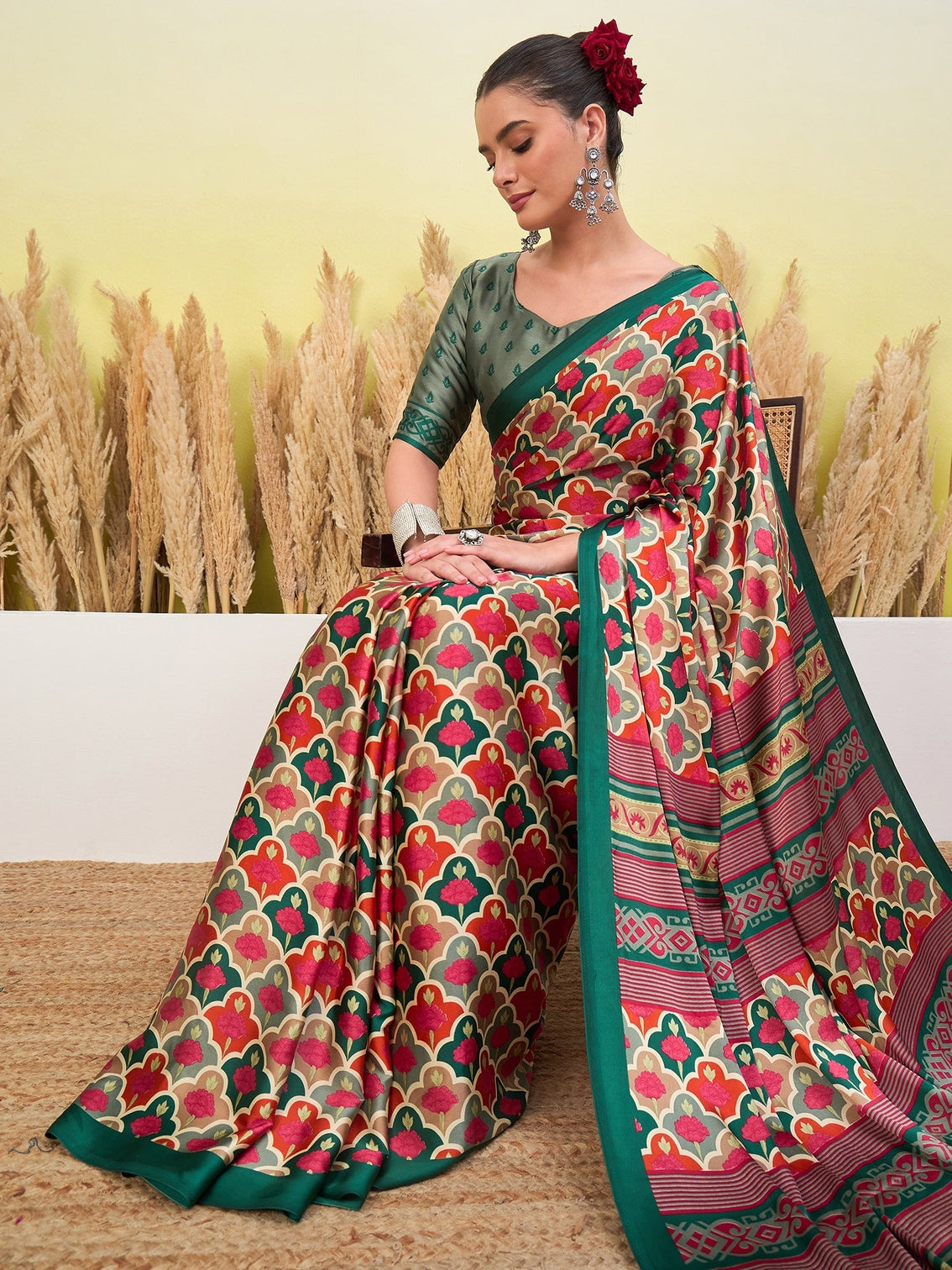 Tanirika Stylish Semi Modal Saree for Party & Festive Wear