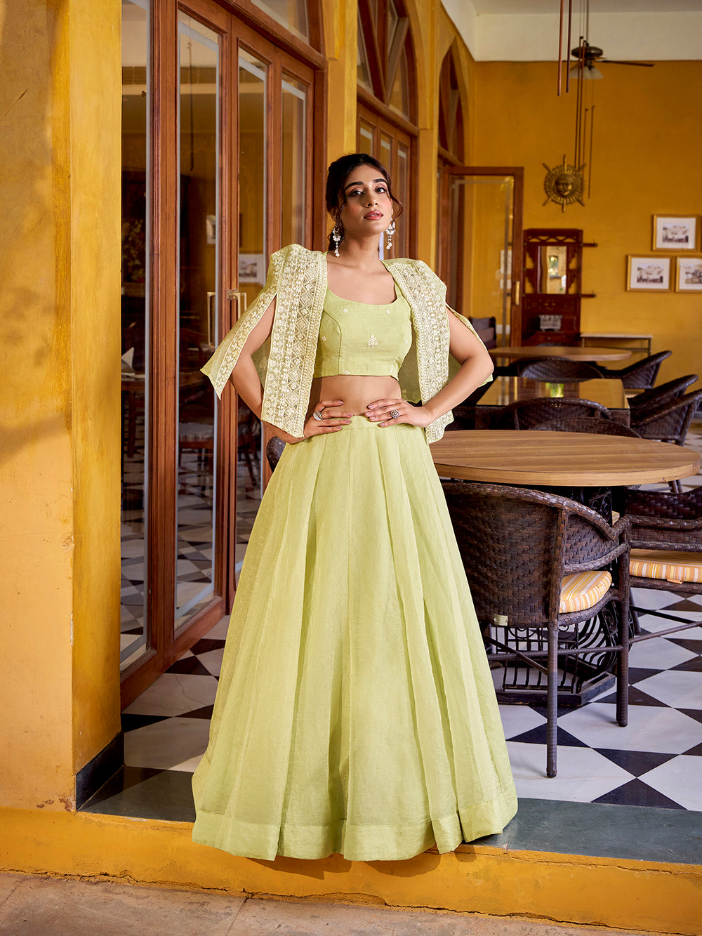 Tea color wedding wear co ord set