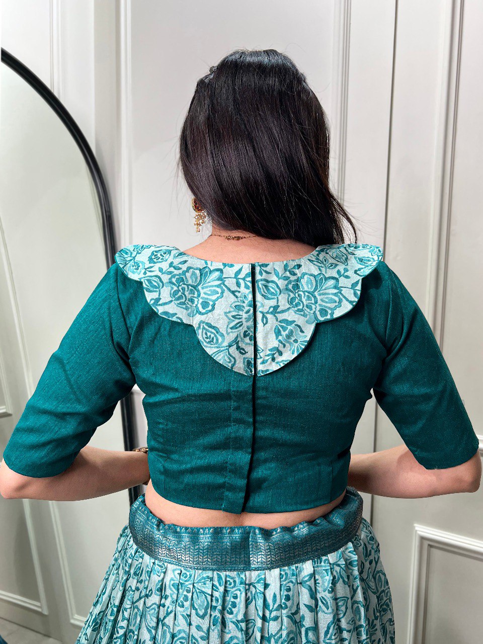 Captivating Teal Floral Co-ord Lehenga Set - Perfect for Weddings & Festive Occasions