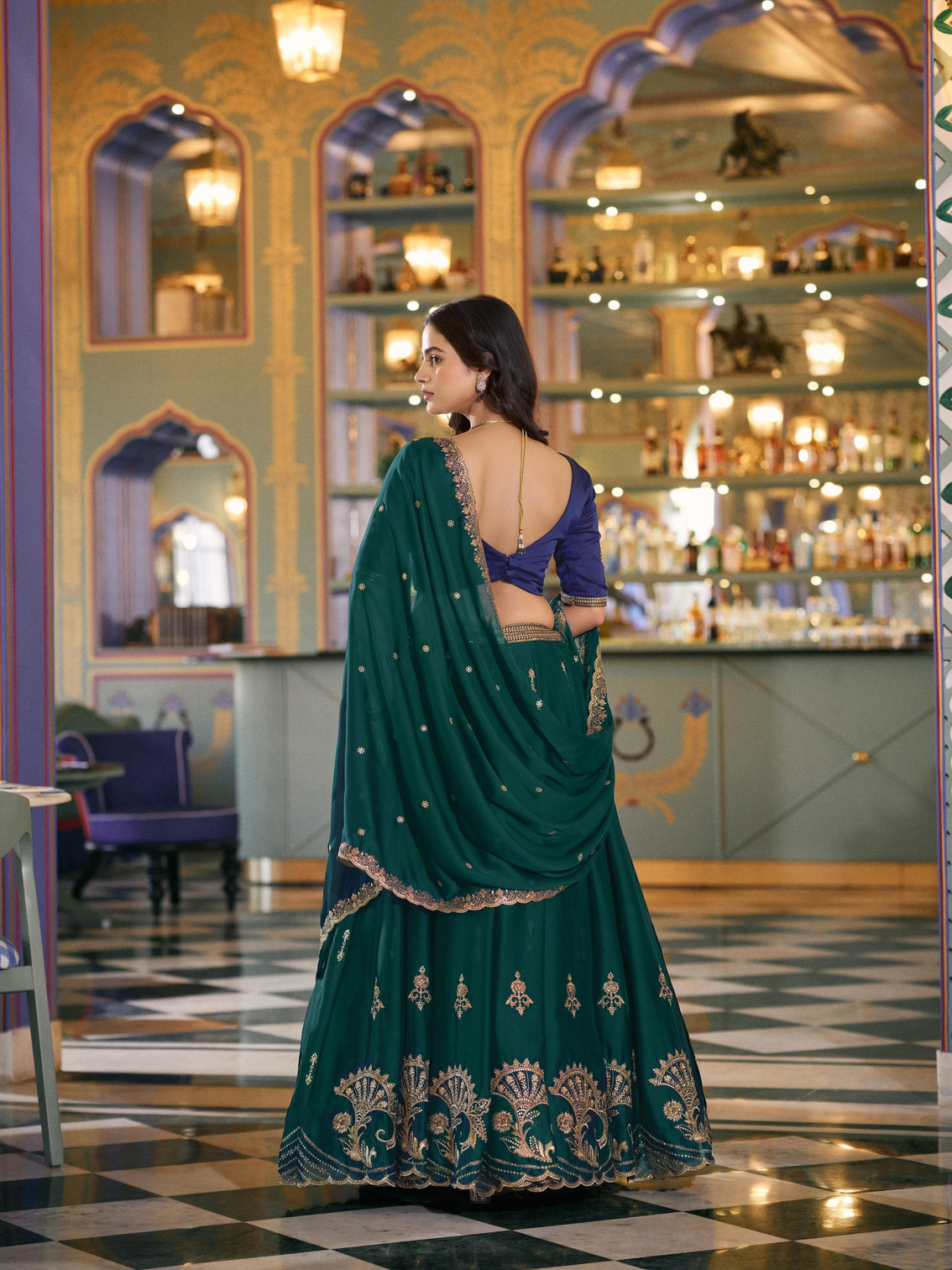 Bridesmaid wear rangoli silk chaniya choli