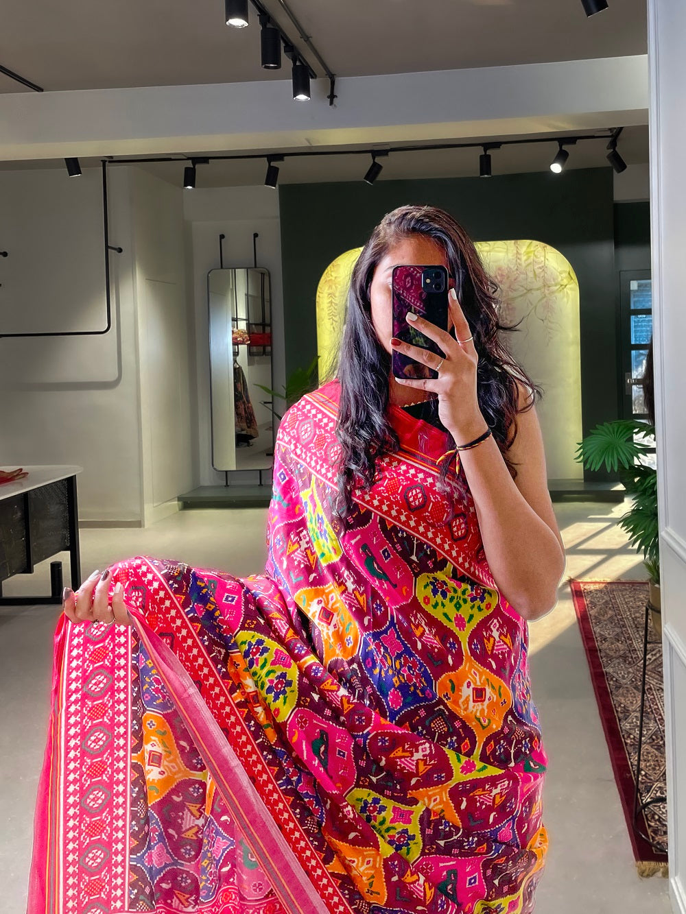 Multi Color Patola Printed Pure Gaji Silk Saree