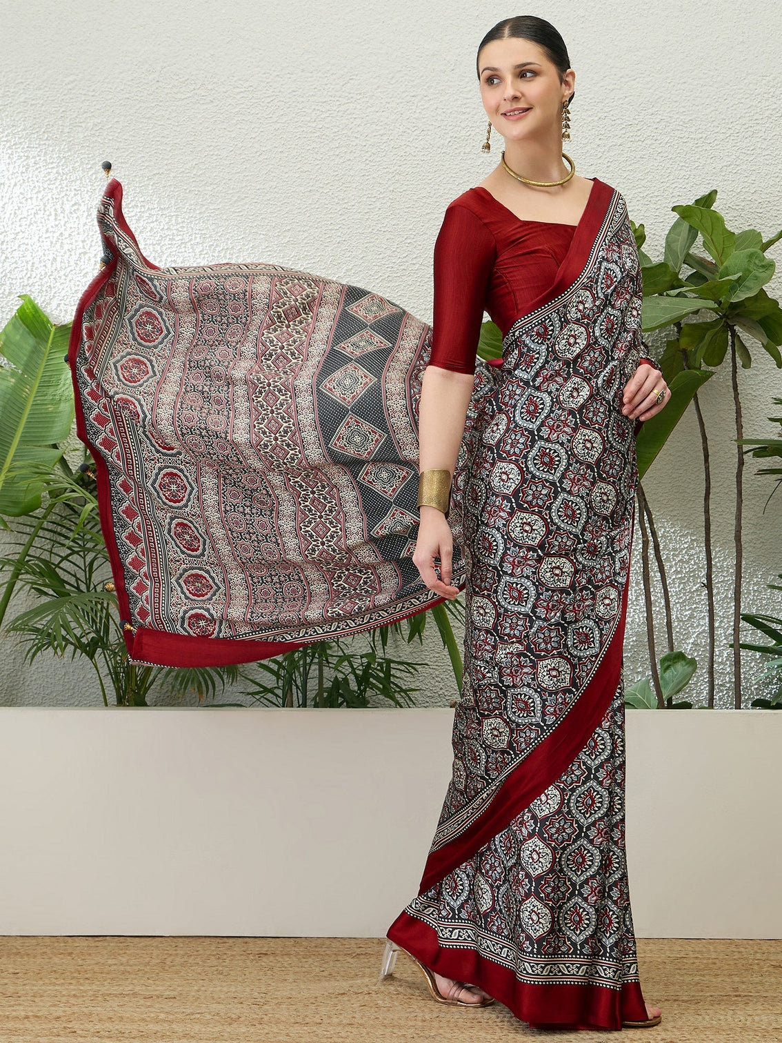 Vayuna Soft Drape Semi Modal Saree for Party Wear
