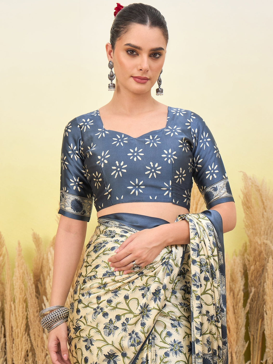 Vedanshi Classic Semi Modal Saree for Traditional Functions