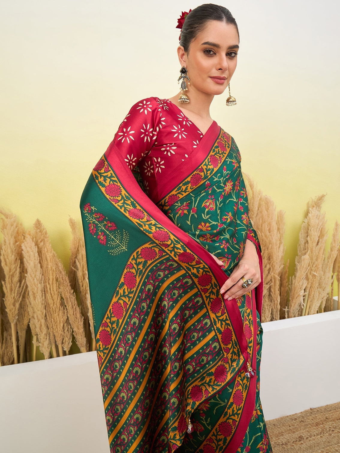Vedanshi Classic Semi Modal Saree for Traditional Functions