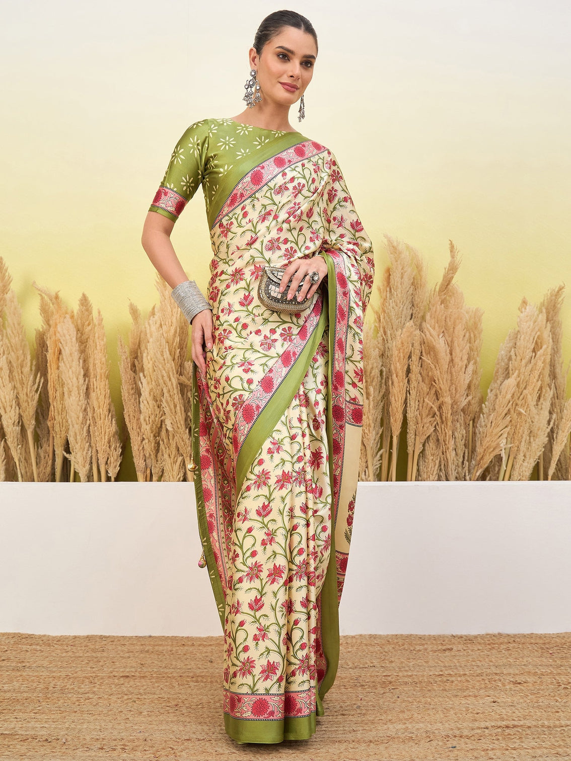 Vedanshi Classic Semi Modal Saree for Traditional Functions
