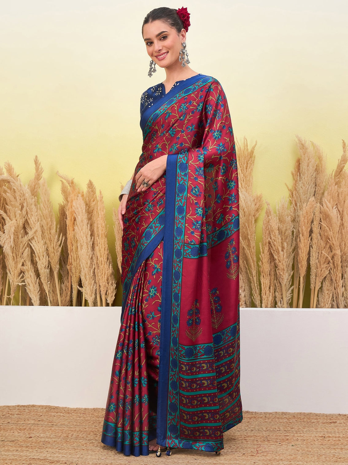 Vedanshi Classic Semi Modal Saree for Traditional Functions