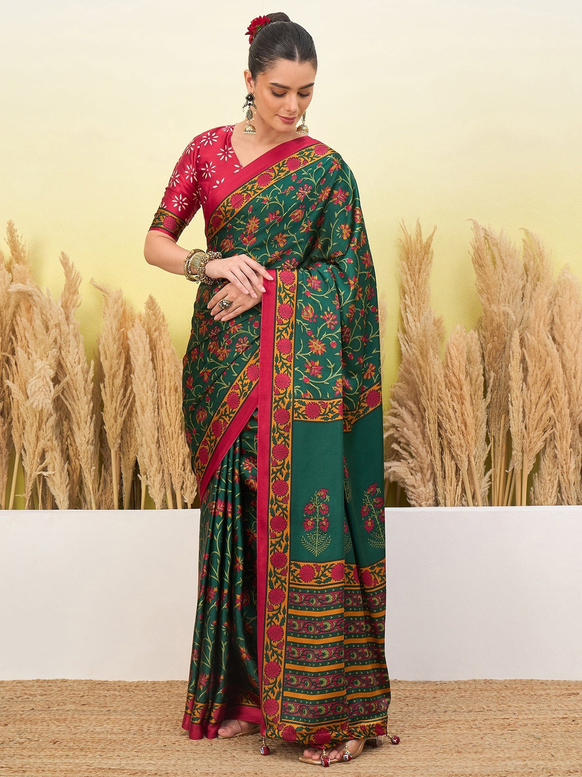 Vedanshi Classic Semi Modal Saree for Traditional Functions
