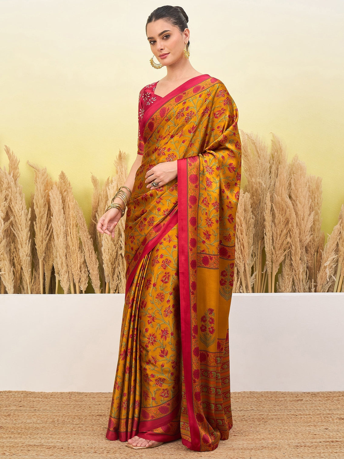 Vedanshi Classic Semi Modal Saree for Traditional Functions