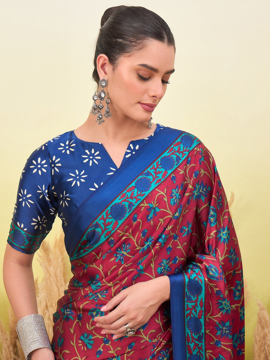 Vedanshi Classic Semi Modal Saree for Traditional Functions