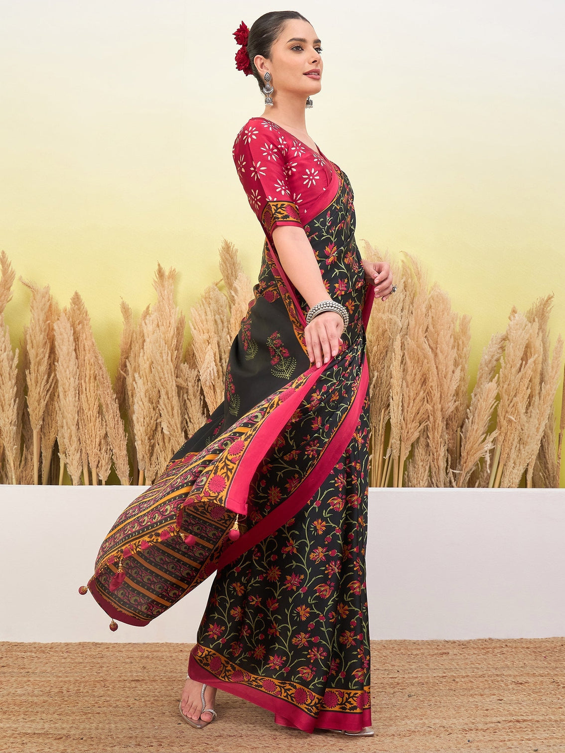 Vedanshi Classic Semi Modal Saree for Traditional Functions