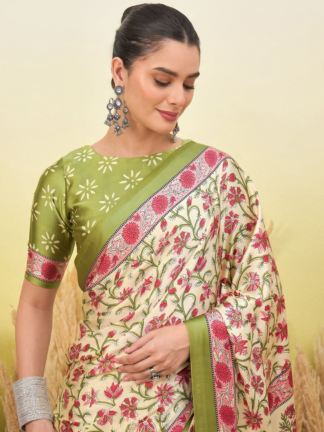 Vedanshi Classic Semi Modal Saree for Traditional Functions