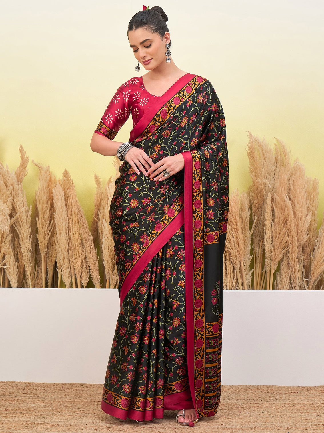 Vedanshi Classic Semi Modal Saree for Traditional Functions