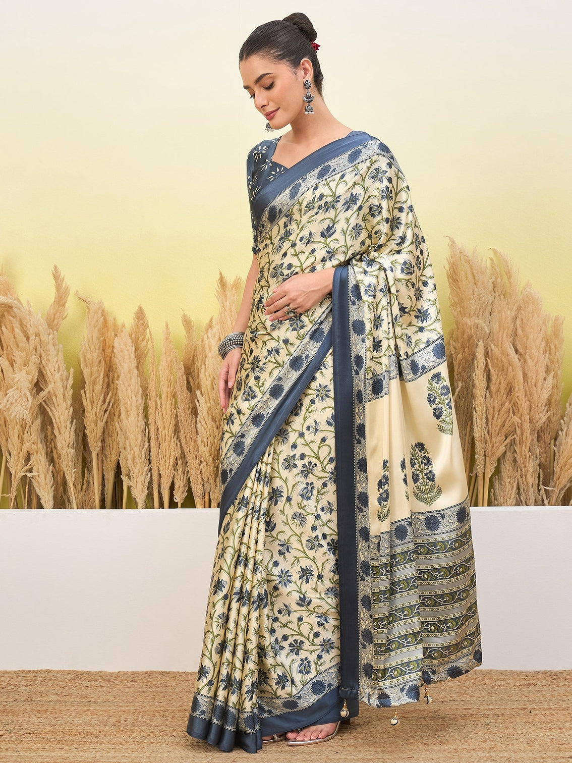 Vedanshi Classic Semi Modal Saree for Traditional Functions