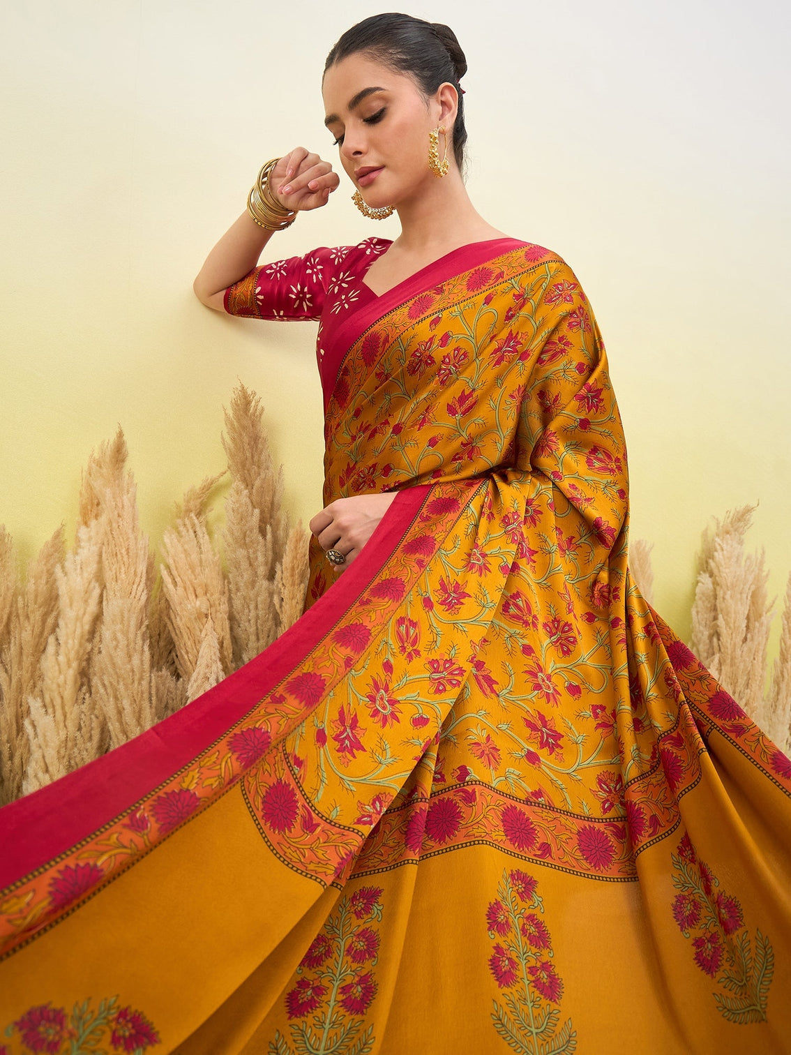 Vedanshi Classic Semi Modal Saree for Traditional Functions