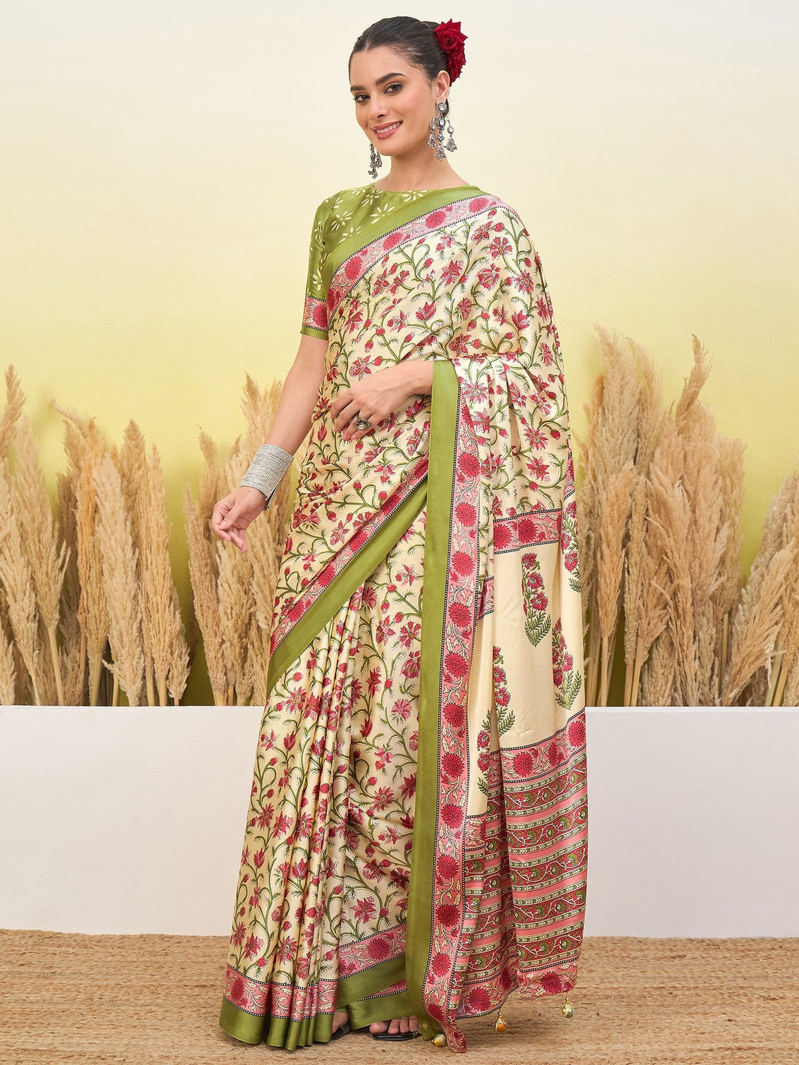 Vedanshi Classic Semi Modal Saree for Traditional Functions