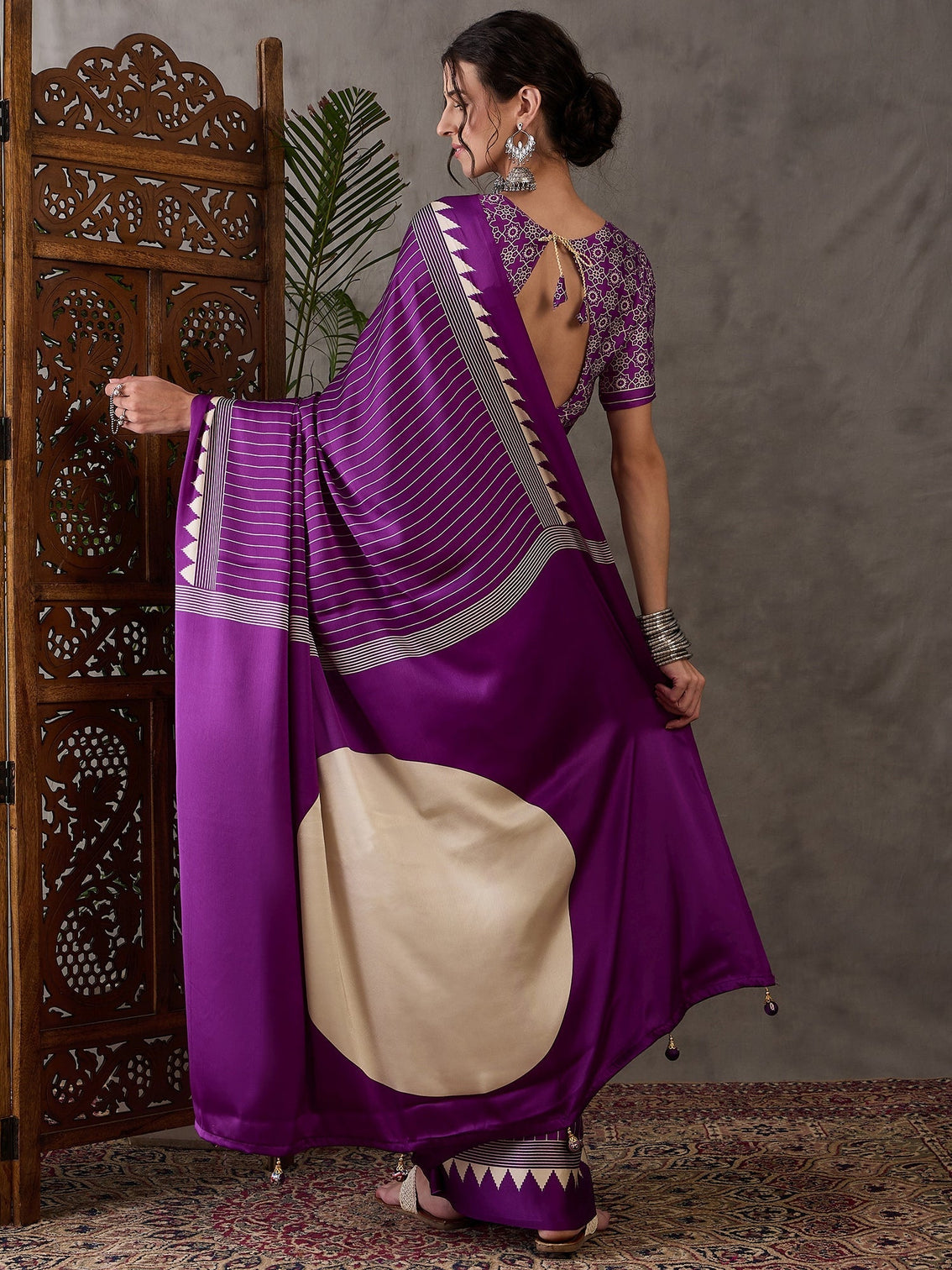 Vihana Graceful Semi Modal Saree for Ethnic Celebrations
