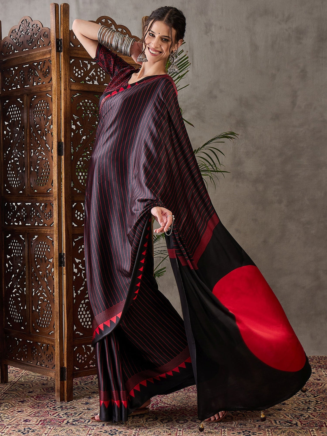 Vihana Graceful Semi Modal Saree for Ethnic Celebrations