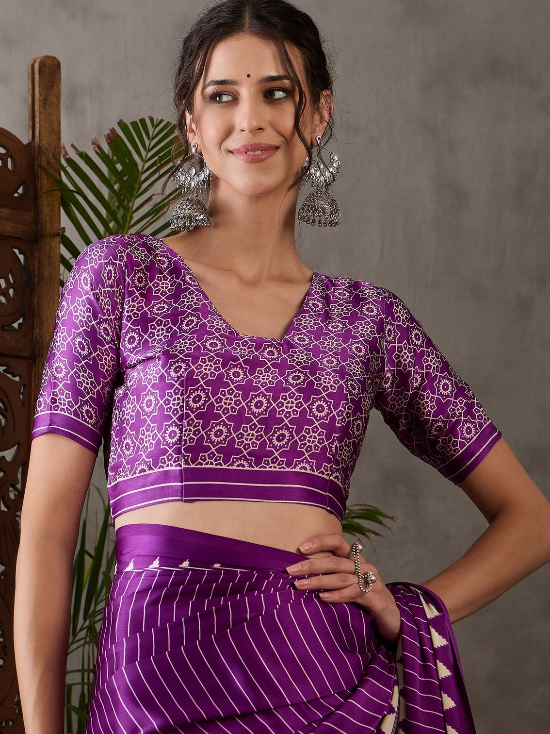 Vihana Graceful Semi Modal Saree for Ethnic Celebrations