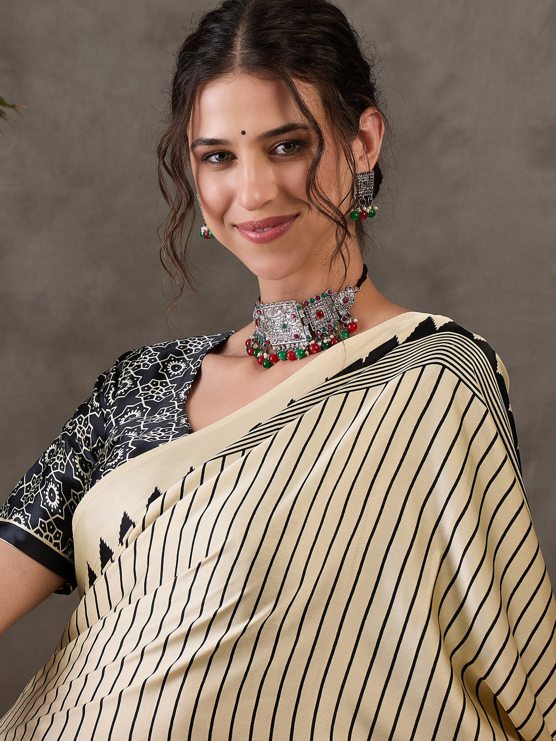 Vihana Graceful Semi Modal Saree for Ethnic Celebrations
