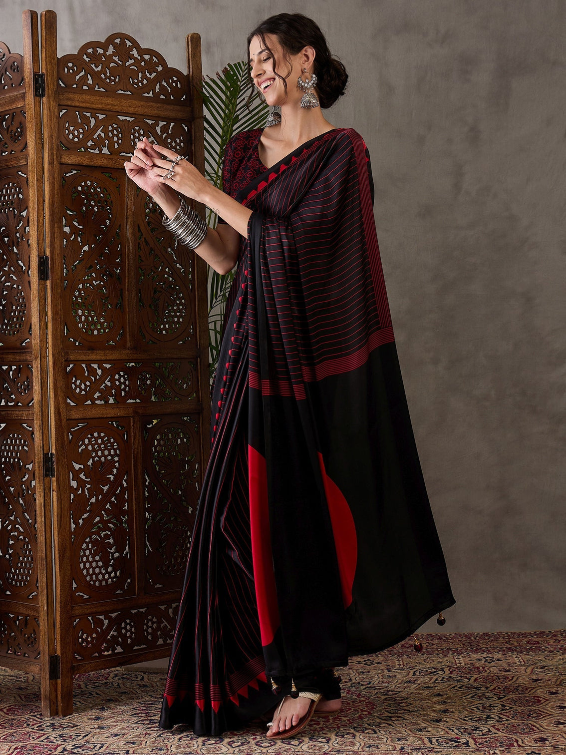 Vihana Graceful Semi Modal Saree for Ethnic Celebrations