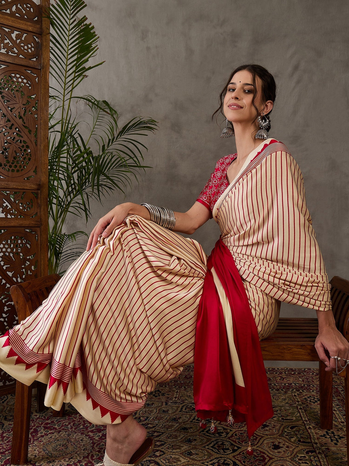 Vihana Graceful Semi Modal Saree for Ethnic Celebrations