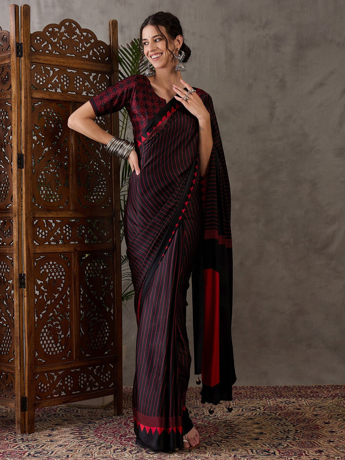 Vihana Graceful Semi Modal Saree for Ethnic Celebrations