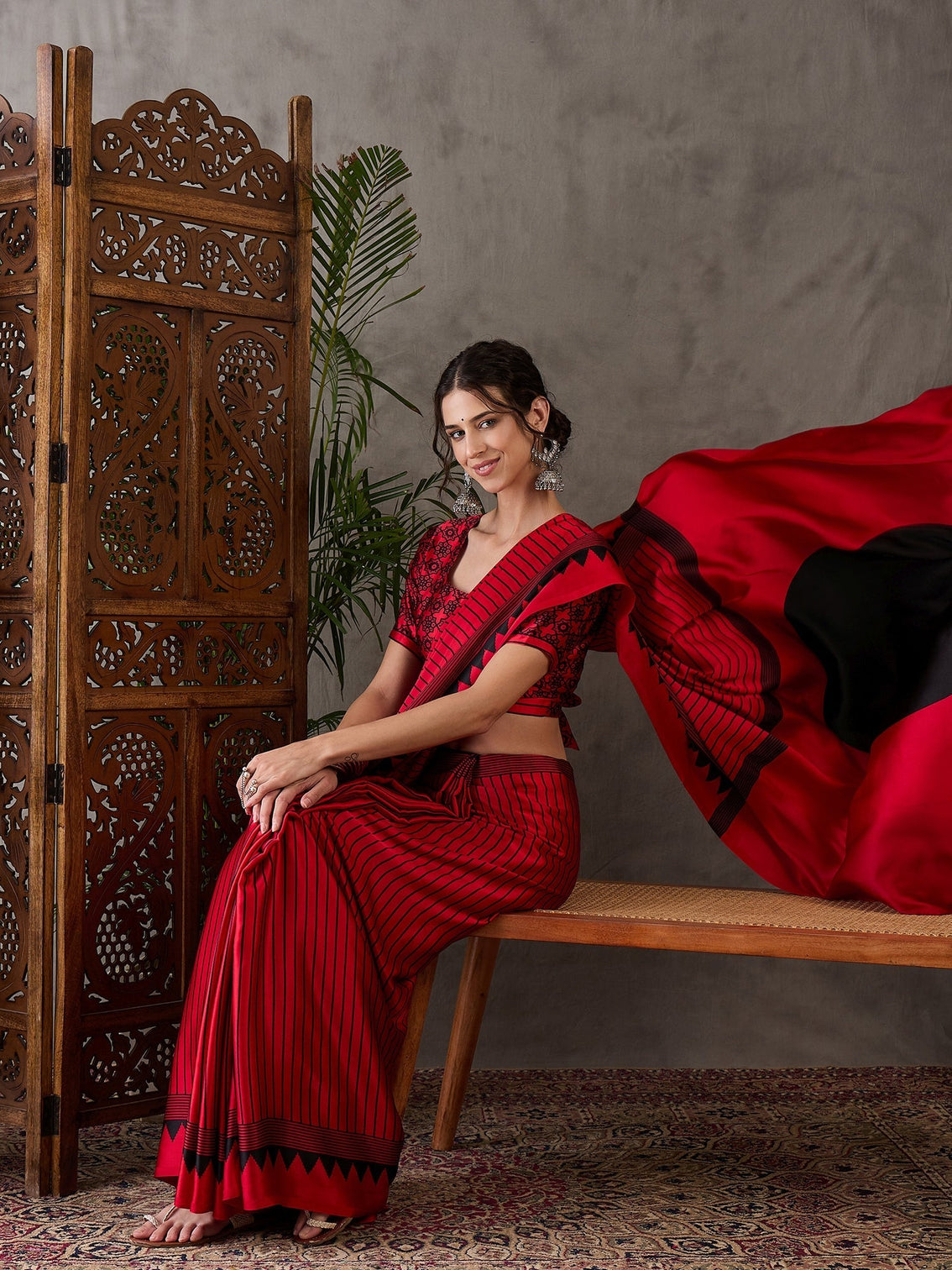 Vihana Graceful Semi Modal Saree for Ethnic Celebrations